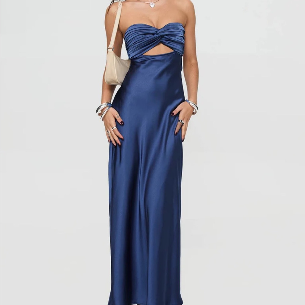 Princess Polly Blue Strapless Faviola Dress